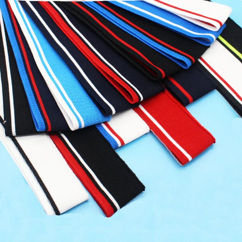 Хлопковый воротник, манжета, стрейч, трикотажная ткань в рубчик 1x1