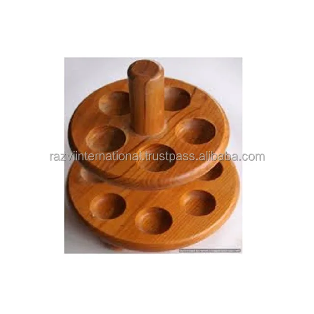 Antique design wooden 2 tier egg stand wood egg stand for home and restaurant
