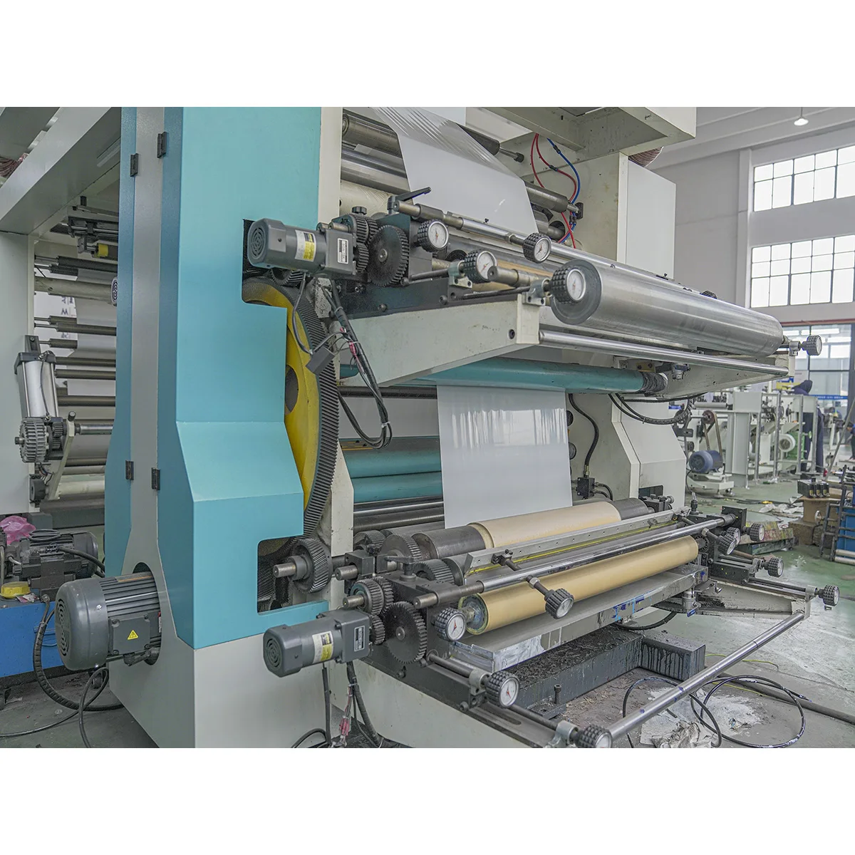 4 Colors 1000mm Improved Stack Flexographic Printing Machine Roll Paper Flexo Printing Machine