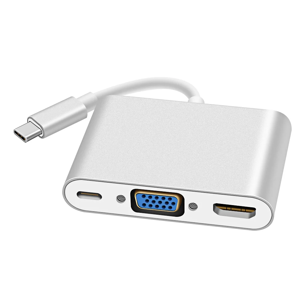 4 In 1 Multiport Type C Hub USB3.0 Multi-function Converter Splitter USB C HUB adapter for Laptop and phone
