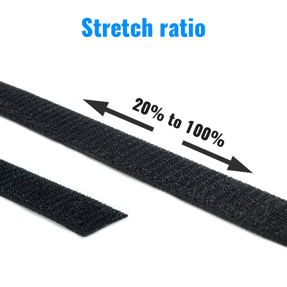 Jiehuan Supplier Customizable Eco-friendly Hook and Loop Tape Custom Printed Elastic Straps Velcroes Medical Equipment Nylon