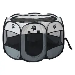 Octagonal Pet Playpen Foldable Dog Playpens Portable Tent for Pets Puppies Cats Dog Play Tent Breathable Pet Beds