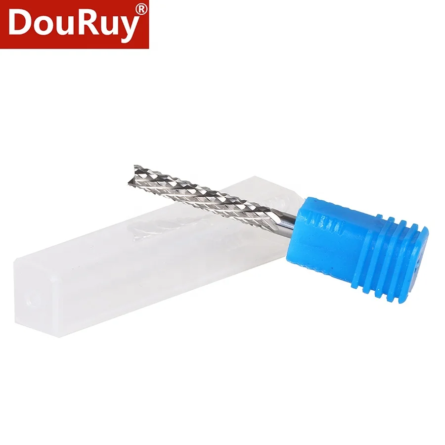 DouRuy High Quality Solid Carbide Corn Teeth End Mill wood tool carbide end mill for pcb engraving and cutting