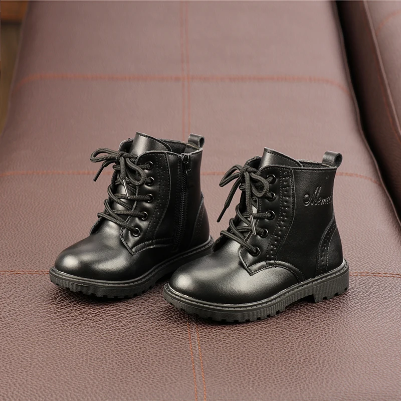 Высококачественная зимняя обувь, модные ботинки Martin для мальчиков, осень 2020, детские ботинки, детская обувь для девочек, кожаные ботильоны для детей