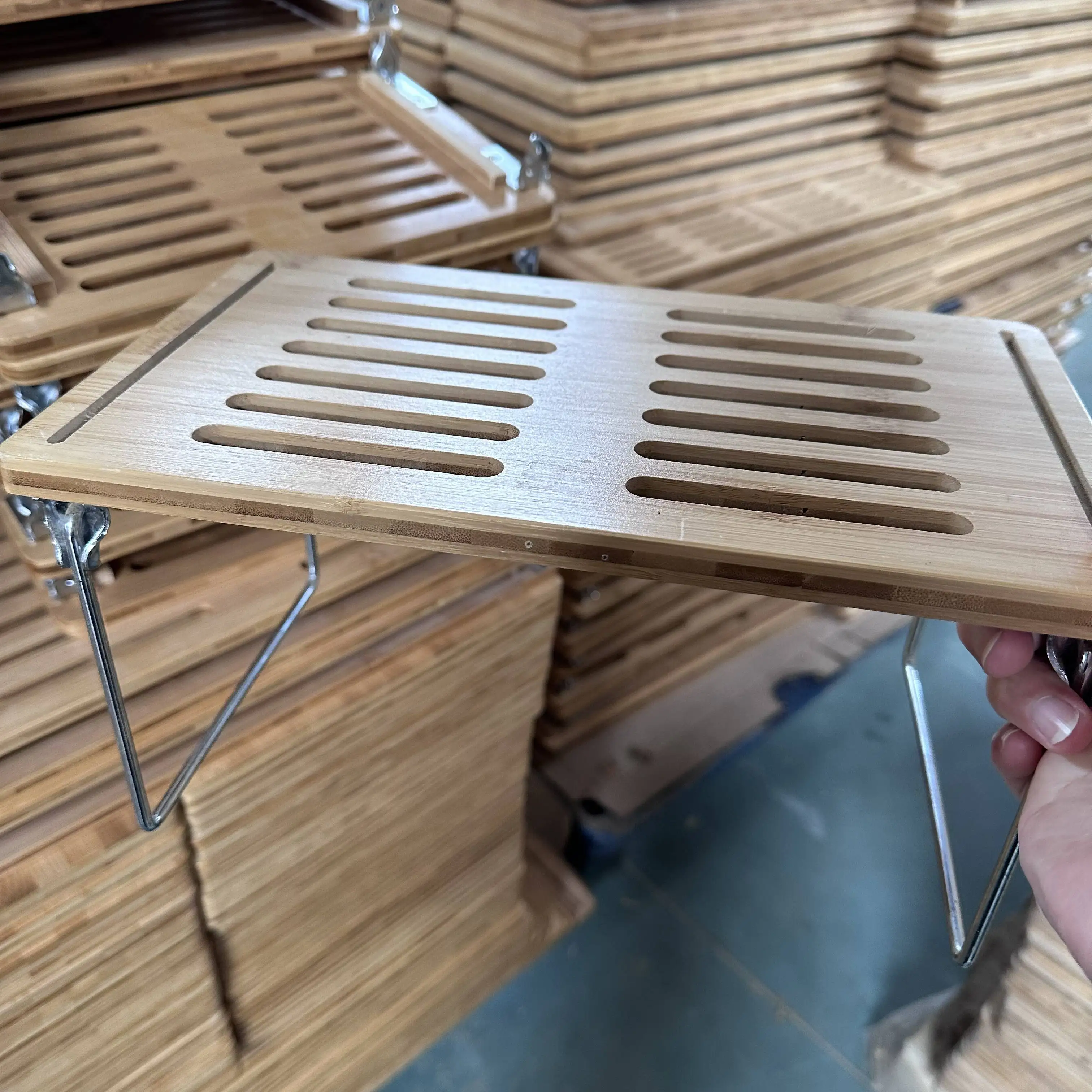 Wooden Dish Drying Holder Bamboo Plate Drainer 2 Tier Collapsible Dish Rack with Utensil Holder for Kitchen Counter