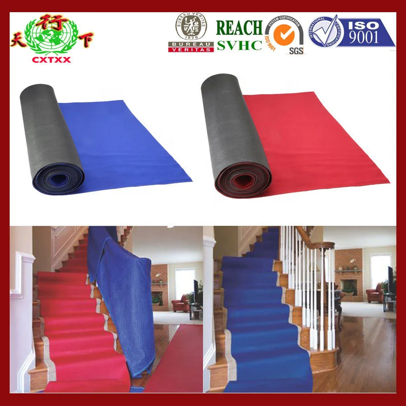 Factory Direct Red Blue Neoprene Floor Runner With 12/15/20/180ft Length Custom Size Packaging Box