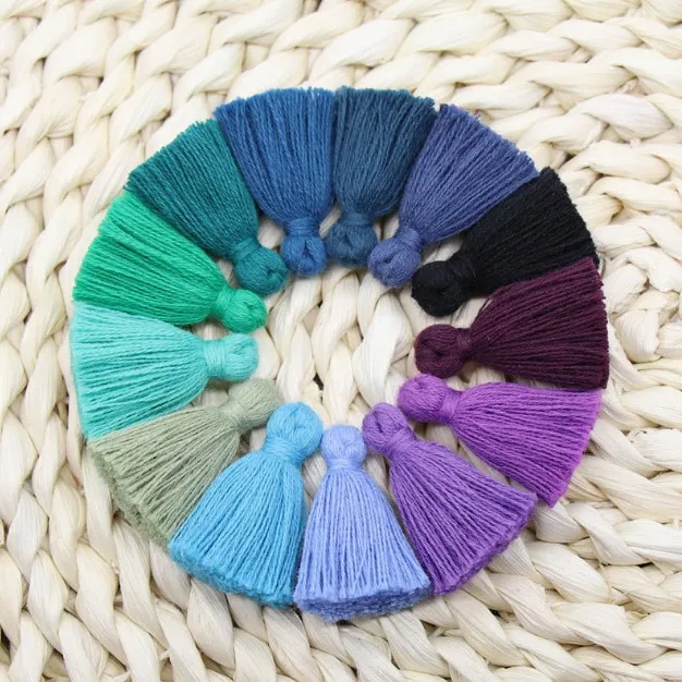 Wholesale 3cm Blouses Cotton Tassel Mini Decoration pompones Tassel For Clothing Tassel Fringe