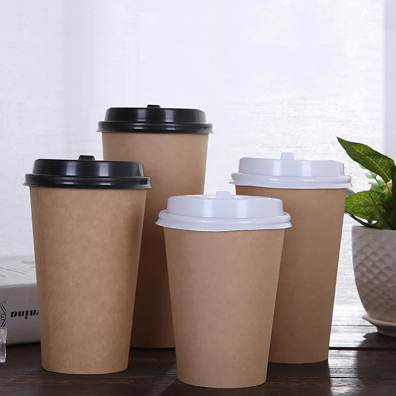 Custom printed logo disposable milk coffee tea takeaway paper cup sleeve with lids sleeves
