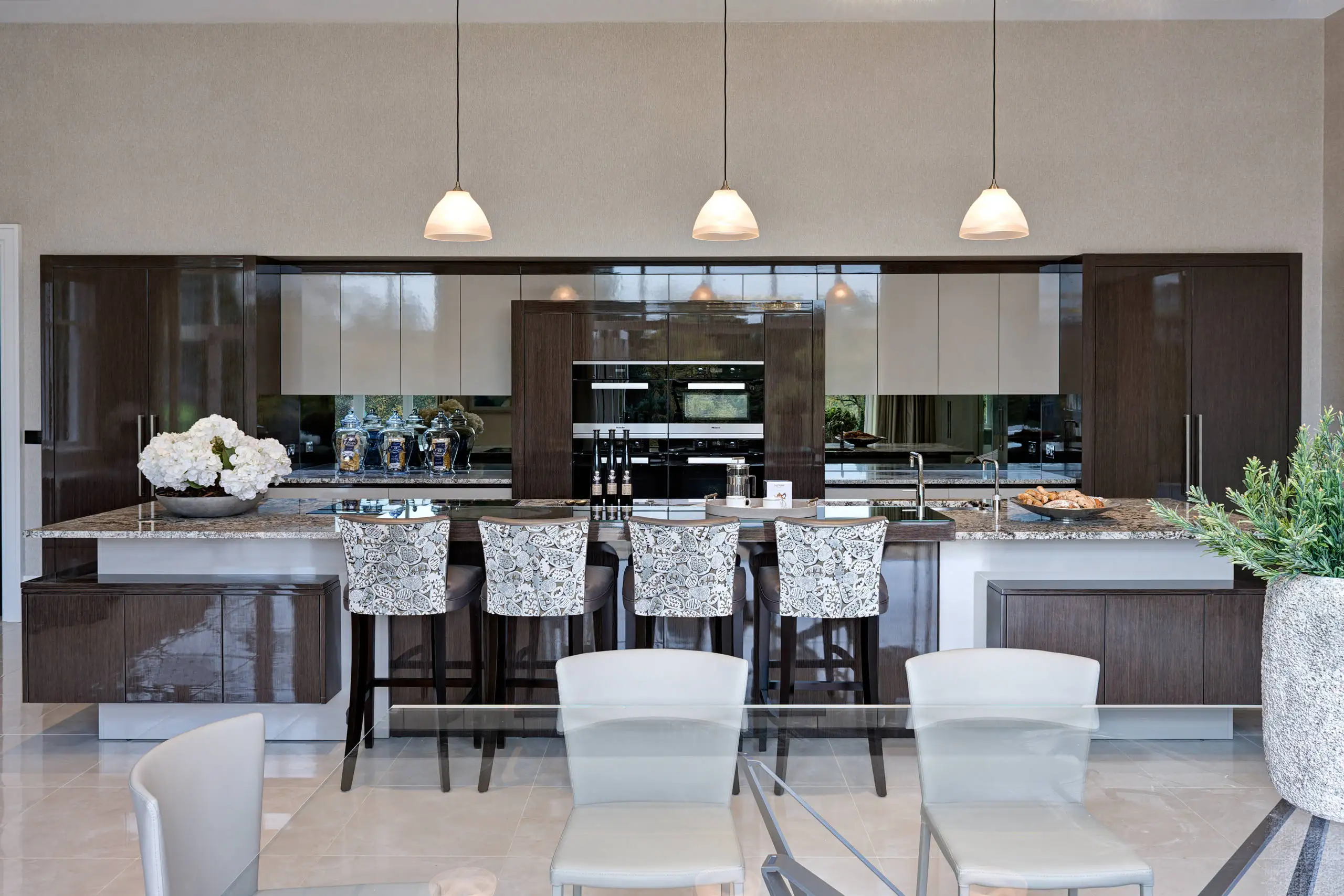 White matt surface uv painting design Modern  Kitchen Cabinet