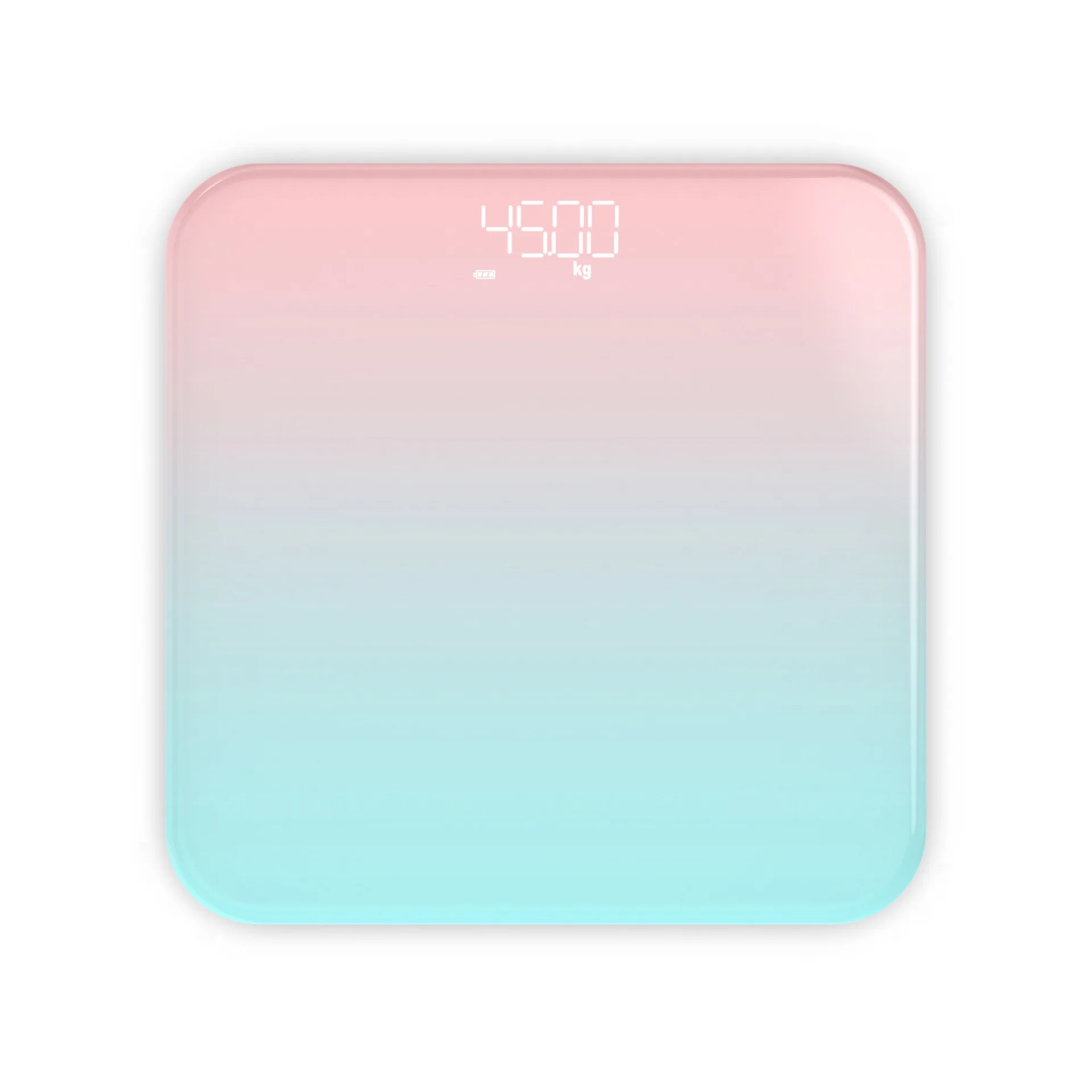 Household weight scale digital weight scale rainbow tempered glass new gradient digital display number