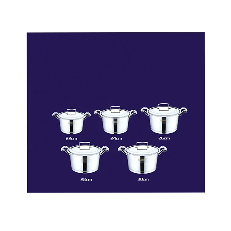 
High quality stainless cookware sets die cast Stainless Steel cookware set wonderchef cookware set 
