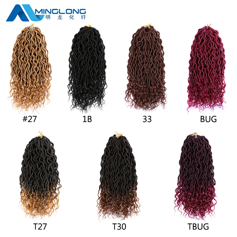 Free Sample Curley Edge Twist Crotchet Dread Extension Curly Soft Jumbo Braids Extensions Braided Goddess Crochet Hair Faux Locs
