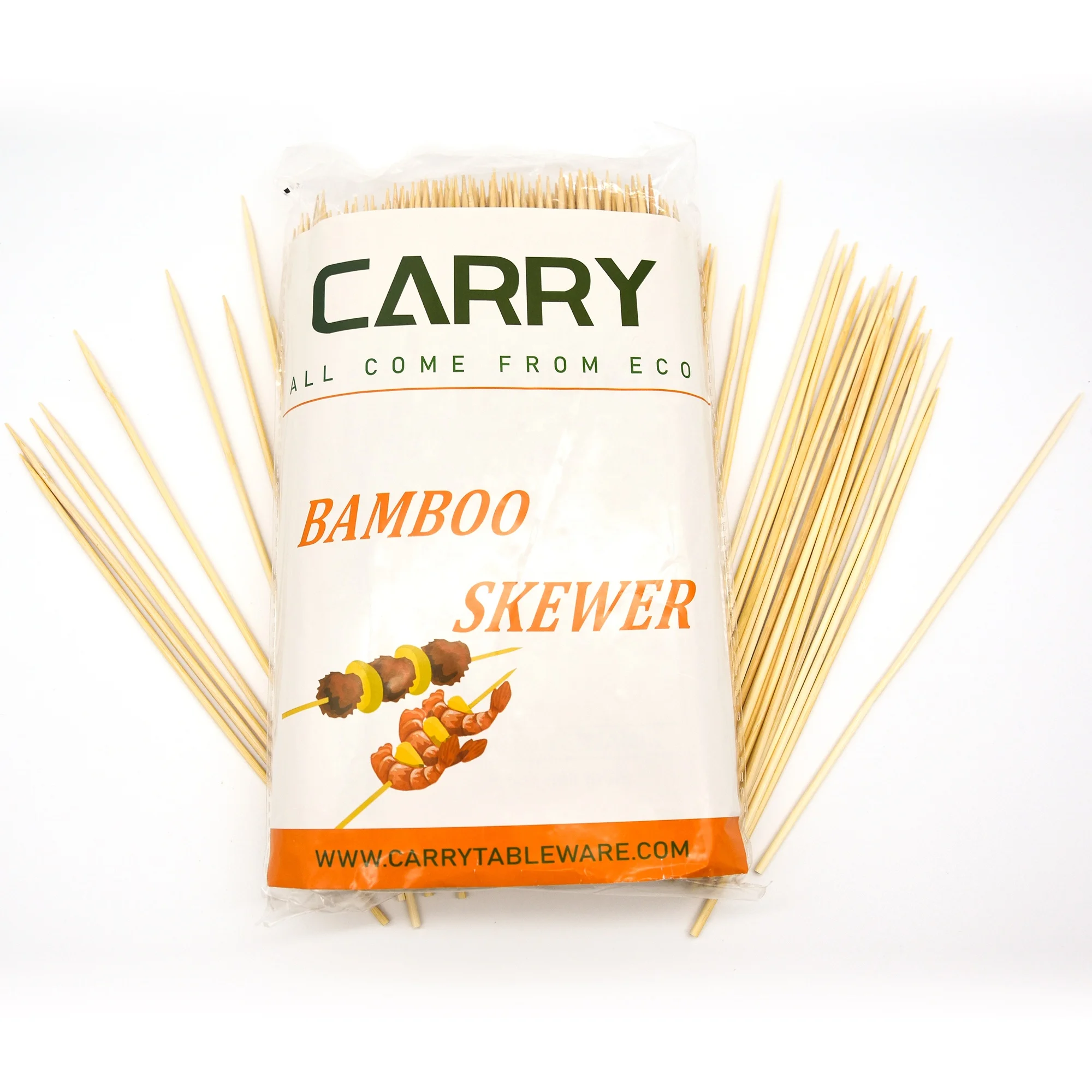 Bamboo Stick 3.0*15cm China Factory Direct Supply BBQ Stick Biodegradable Bamboo Braking Barbecue Sticks Disposable