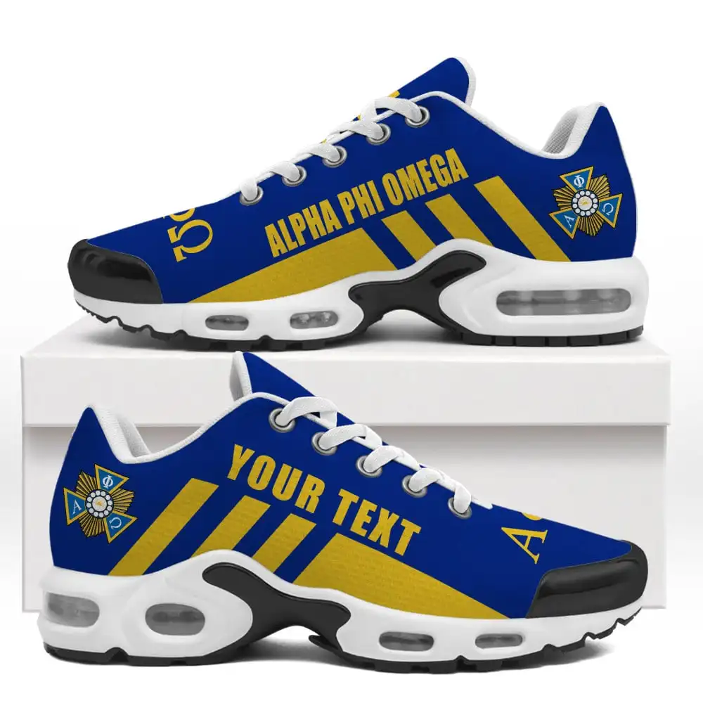 2024 Drop Shipping Alpha Phi Omega Cushion  Sorority logo design Sports Shoes Running Shoes Custom Logo Breathable Sneakers