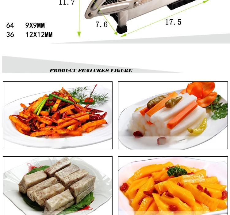 Hot sale Stainless Steel Meat Chips Slicer Potato Cutter Potato Slicing Machine Home Kitchen Tools Manual veggie chopper