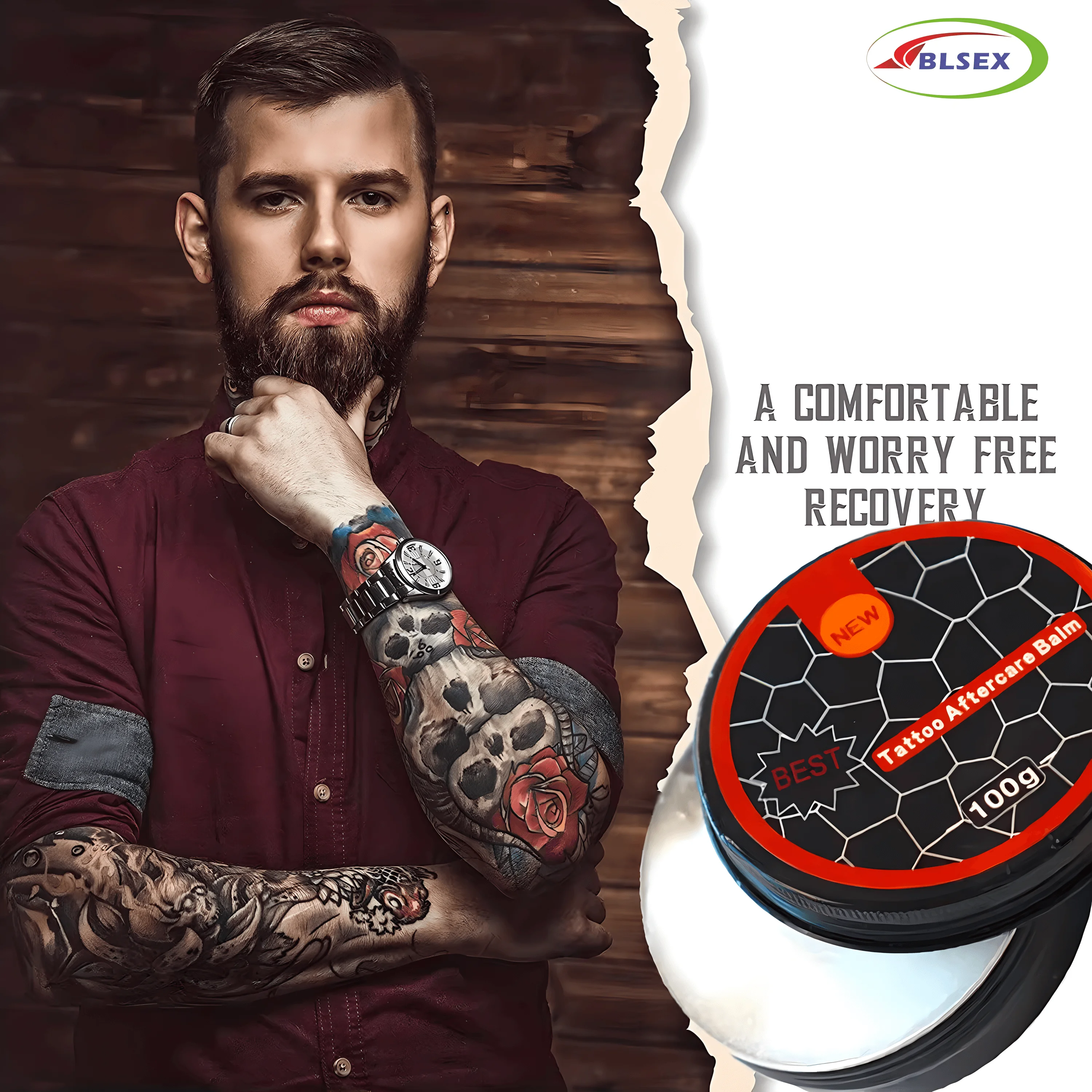 Hadiyah Beauty New Tattoo Aftercare Balm Repairing Cream Butter 100g for  Body Art Tattoo Supply