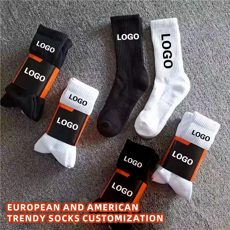 High Quality Customized Color Snagging Resistance Sweat-Absorbent Adult Socks Quick Dry Anti-Slip Cotton Crew Socks