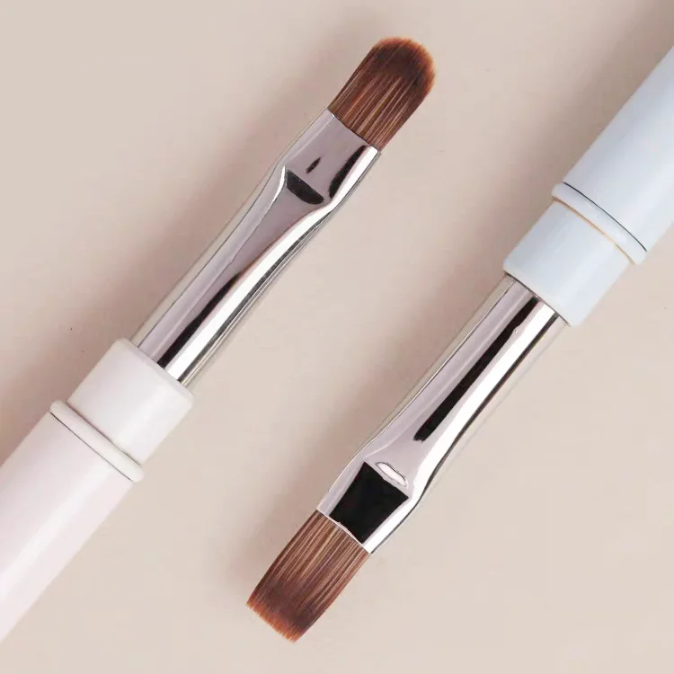 Professional Manicurist Tool Double Sides Nail Painting Brushes Metal Handle Brush Gradual Color Brushes For Nail Art Salon