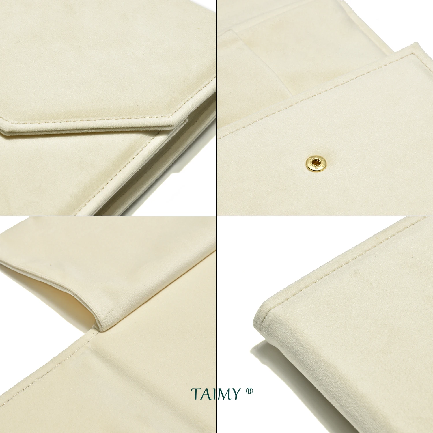 Factory Wholesale Jewelers Velvet Gold Silver Necklace Pendant Jewelry Bag Suede Emeralds Gem Pendant Gifts Display Packaging