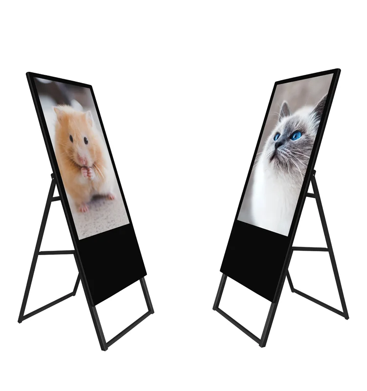 43 Inch Portable Screen 1920*1080 2K or 3840*2160 4K Android or Windows Digital Signage Poster Advertising LCD Display