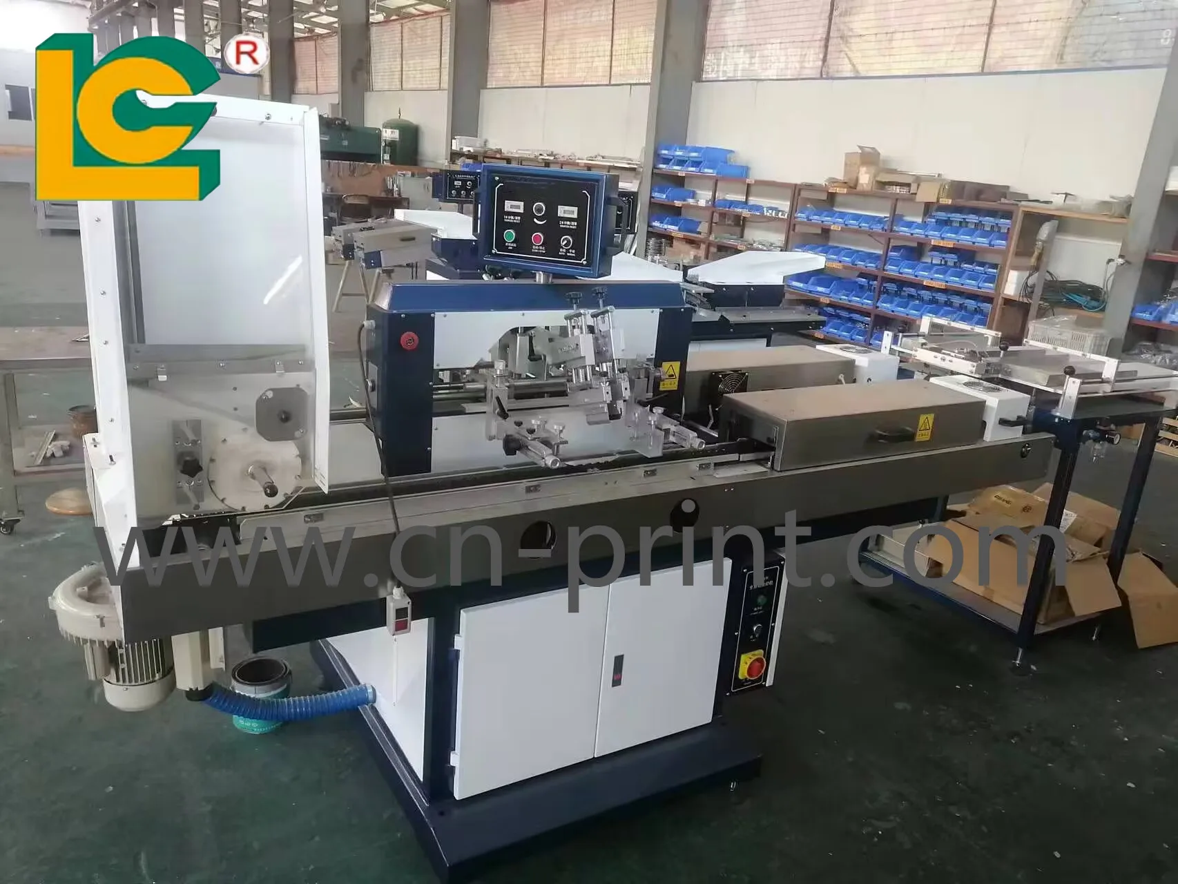 LC Brand Automatic 5ml 10ml Glass Vial Ampoule screen printing machine with LED UV drying system