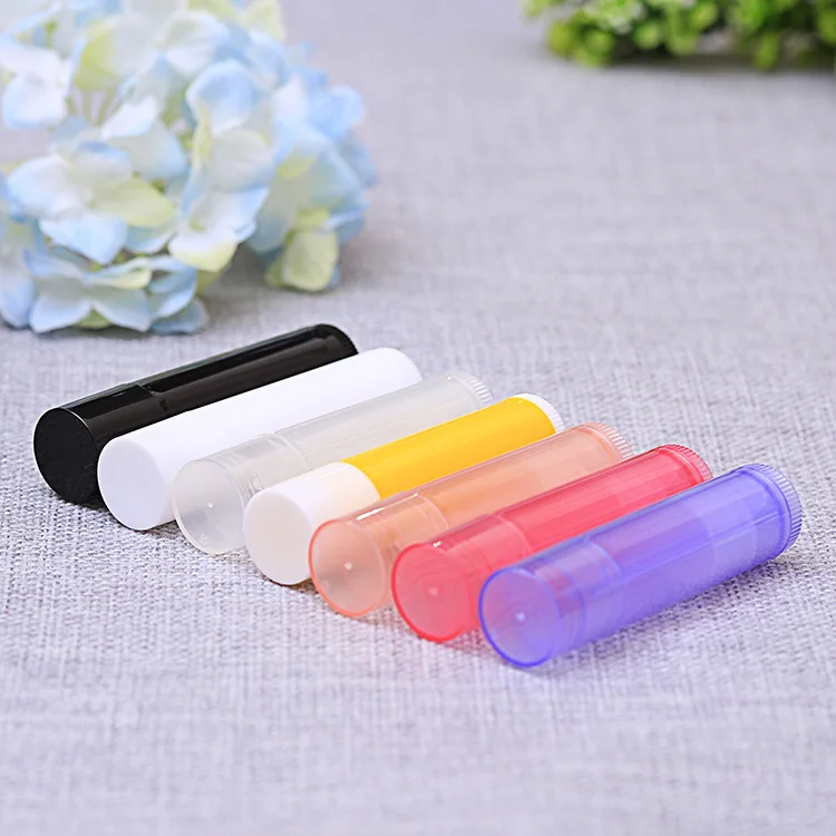 Wholesale Empty Plastic 5g Clear Mini Lip Balm Lipstick Tube lip stick tubes
