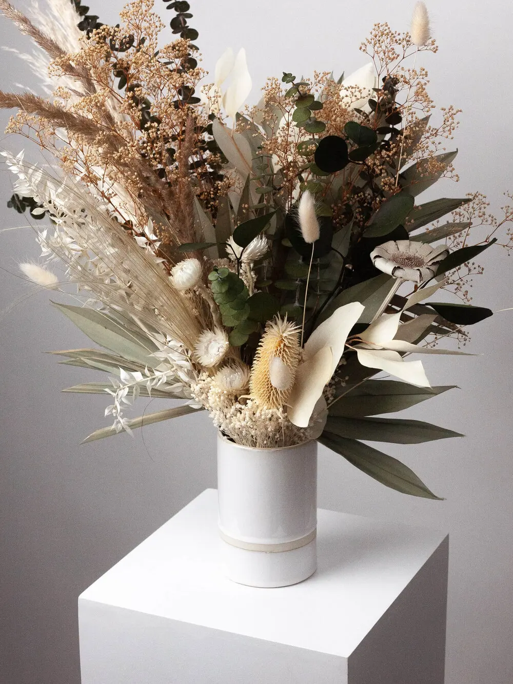 Hot Sale Custom Palm Pampass grass Bouquets Reed Dried flower Dry Small Mini Flower Bouquet For Decor Arrangement