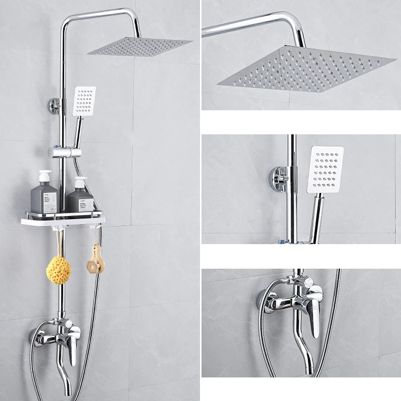 All-copper household shower panel factory low-cost direct selling multifunctional mixing valve
