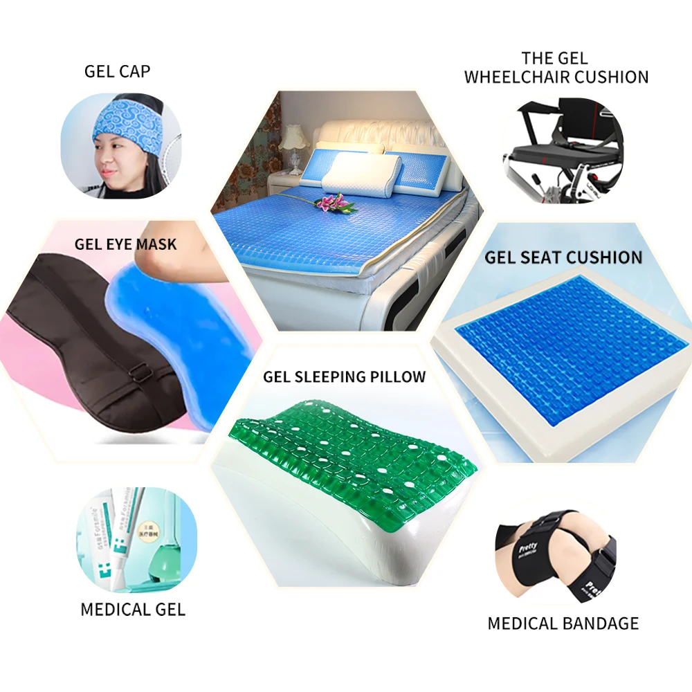 Welcome Custom Size /Shape /Thickness /Color Semi-finished Gel Pad For Pillow Cushion Mattress Topper Motorcycle Cooling Gel Pad