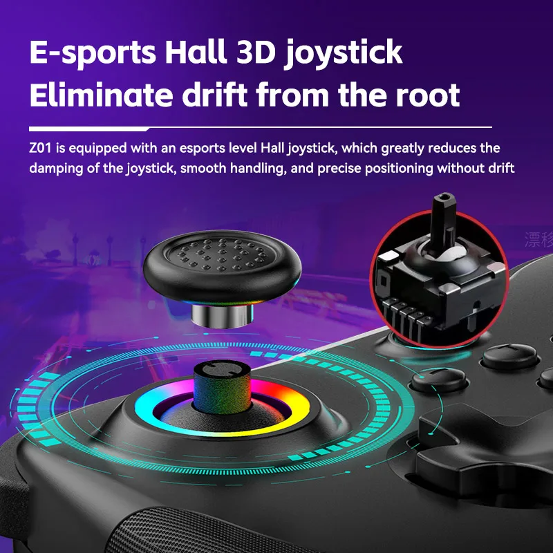 Somatosensory Programming Mobile Phone Game Controller  For IOS Android Switch PC Dual Hall Wireless Gaming  Gamepad