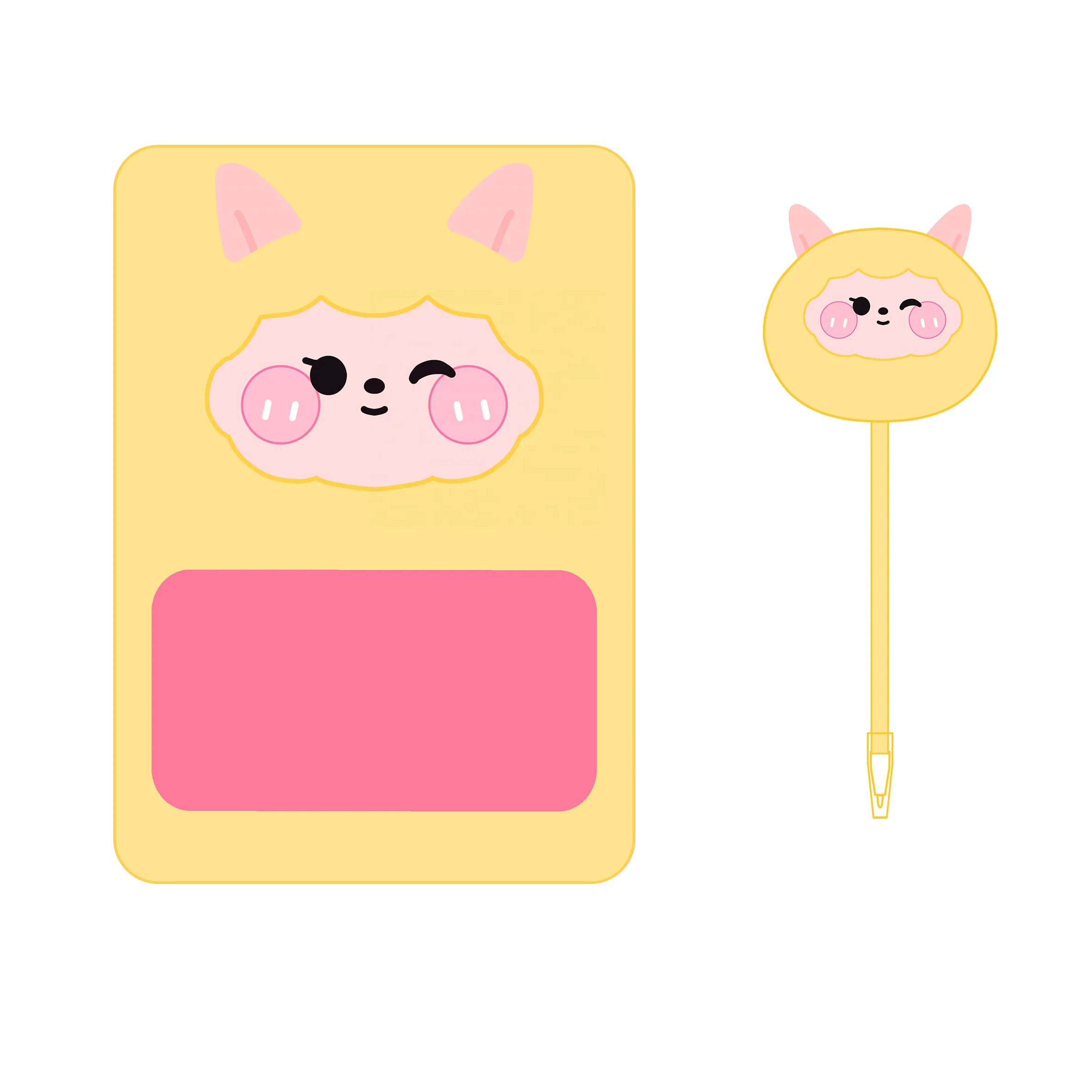 Custom Master Dog Puppy Plush Decor Notebook Stationery Set Perfect Birthday Gift Kids Diary