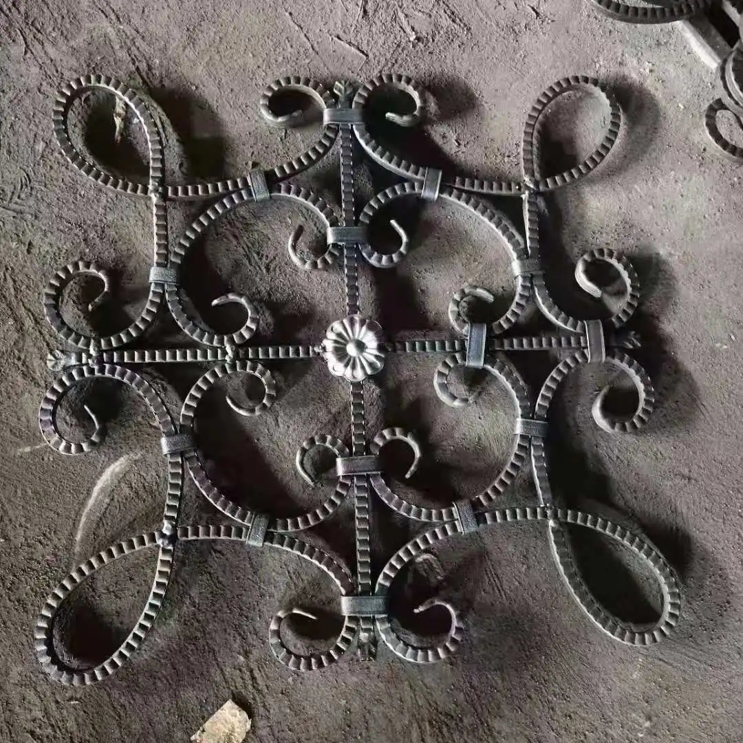 Wrought iron Decorate ornaments forged panels balcony decoration panels.