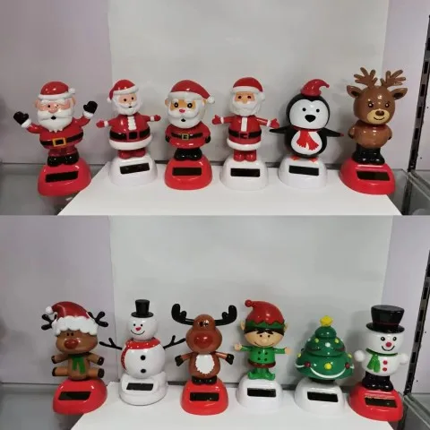 RTS Hot Sale new arrive creative solar swing doll shaking his head Christmas gift car decoration Christmas gifts