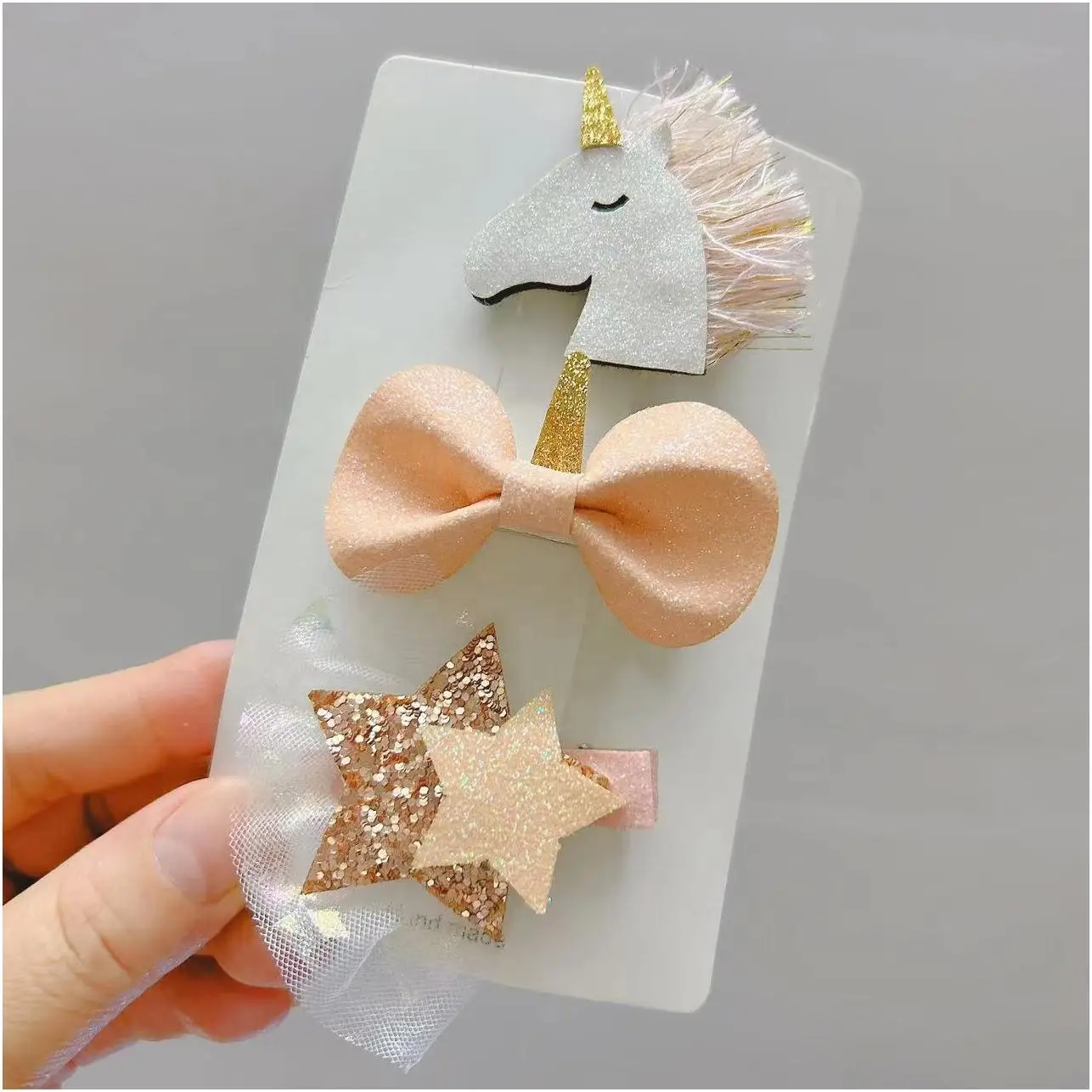 Hair Claw Clips ganchos para el cabello haarspange gold Cute Custom Hairpin Snap Star Mini Flowers Lace Bow Hair Clip