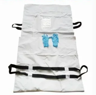 Heavy-Duty Waterproof Funeral Coffin Disposable Adult Body Bag with Built-In Handle for Hospital Use