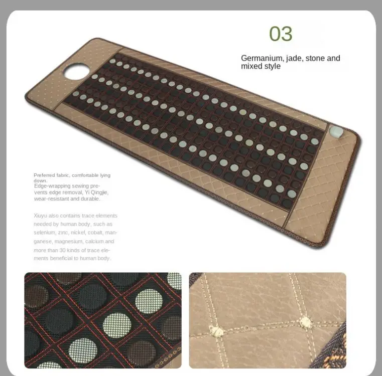Health Care Electric Pain Relief Vibration Infrared Heating Pads Jade Mat Massage Bed Price Sauna Blanket Massage Mattress