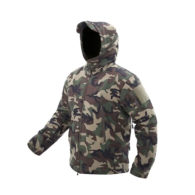 New Arrival Shark Skin Outdoor Tactical Coat Hunting Waterproof Softshell Jacket Camouflage