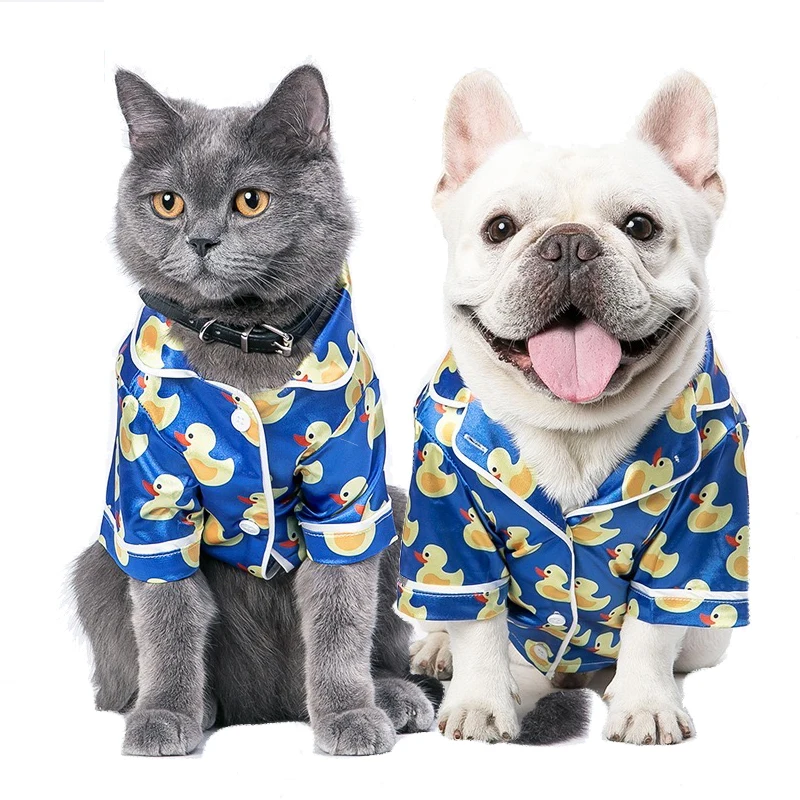  Оптовая продажа Весенняя Роскошная Одежда с принтом животных шелковая пижама Pey Dog одежда для