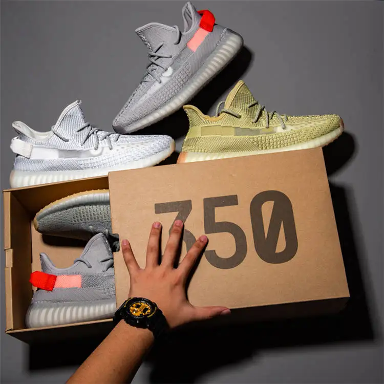  Оптовая продажа фирменный логотип светоотражающая Зебра Yeezy 350 V2 повседневные кроссовки спортивная обувь для женщин