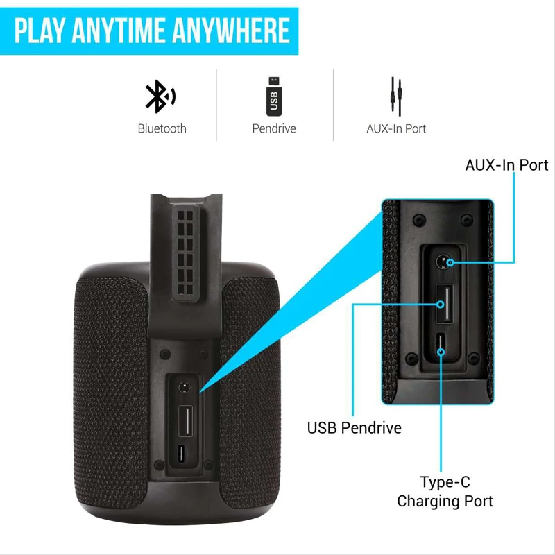 Dropshipping 2021 Portable BT Tws Super Bass Wireless Round Small Speakers