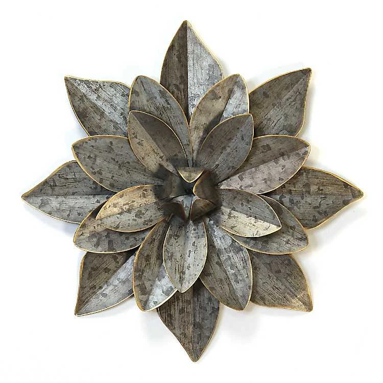 
Galvanized Flower Wall Sculptures For Home Decoration 