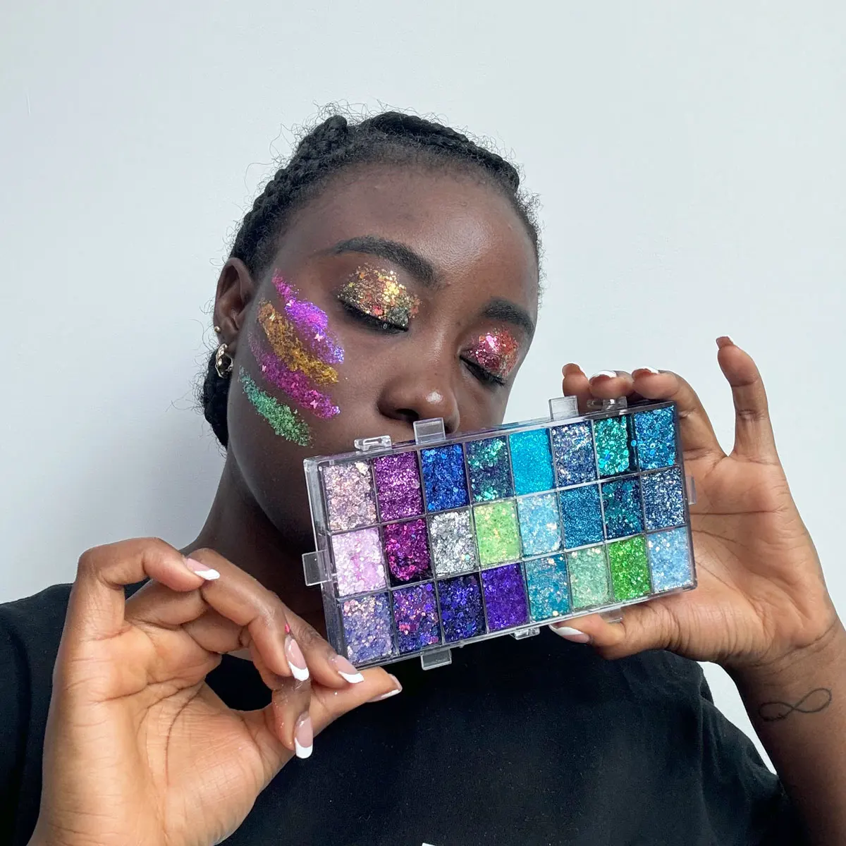 Makeup shimmer eyeshadow gel high quality glitter eyeshadow palette private label custom eyeshadow palette