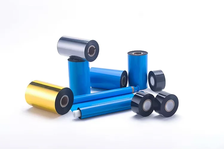 China Manufacture 100*300mm Satin RibbonRbbonThermal Barcode Wax Resin Ribbon Thermal Transfer Ribbon for Thermal Ribbon Printer