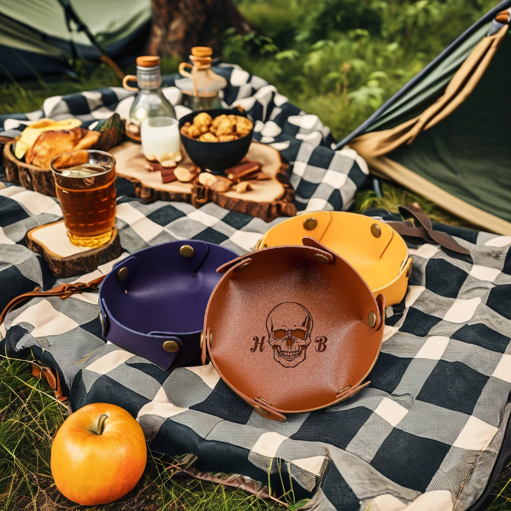 Personalized Leather Dice Tray Gift Dnd Game Lover Tray Table Board Games Engraved Leather Gaming Tray