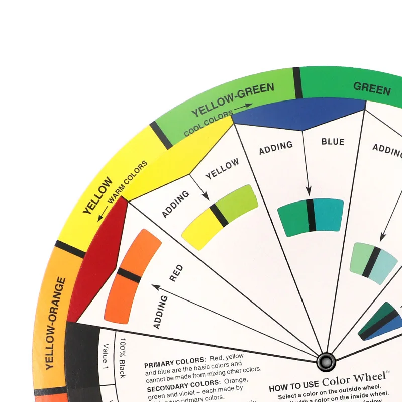 Private Label Permanent Makeup Tattoo Color Wheel Microblading Paper Wheel Guid Mix Pigment Wheel Paper