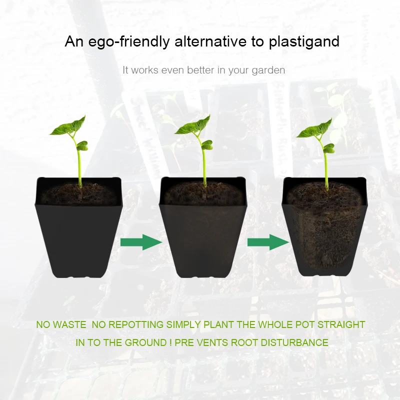 
10-Pack Seed Trays Plastic Vegetables Hydroponics Seedling Starter Trays 