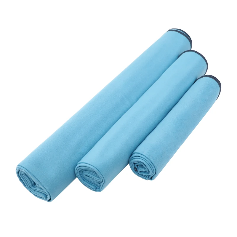 Popular suede outdoor microfiber sport beach towel with logo