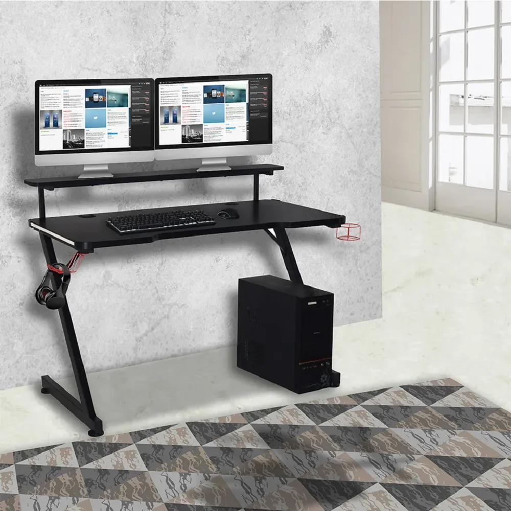 High Quality Modern Home Furniture RGB LED Lights Computer PC Gamer Gaming Table  Computer Desk  Gaming Desk