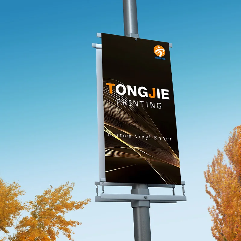 Outdoor Street Light Pole Banners Street Flag Banner with Hardware Pole for Elections and Sporting Events