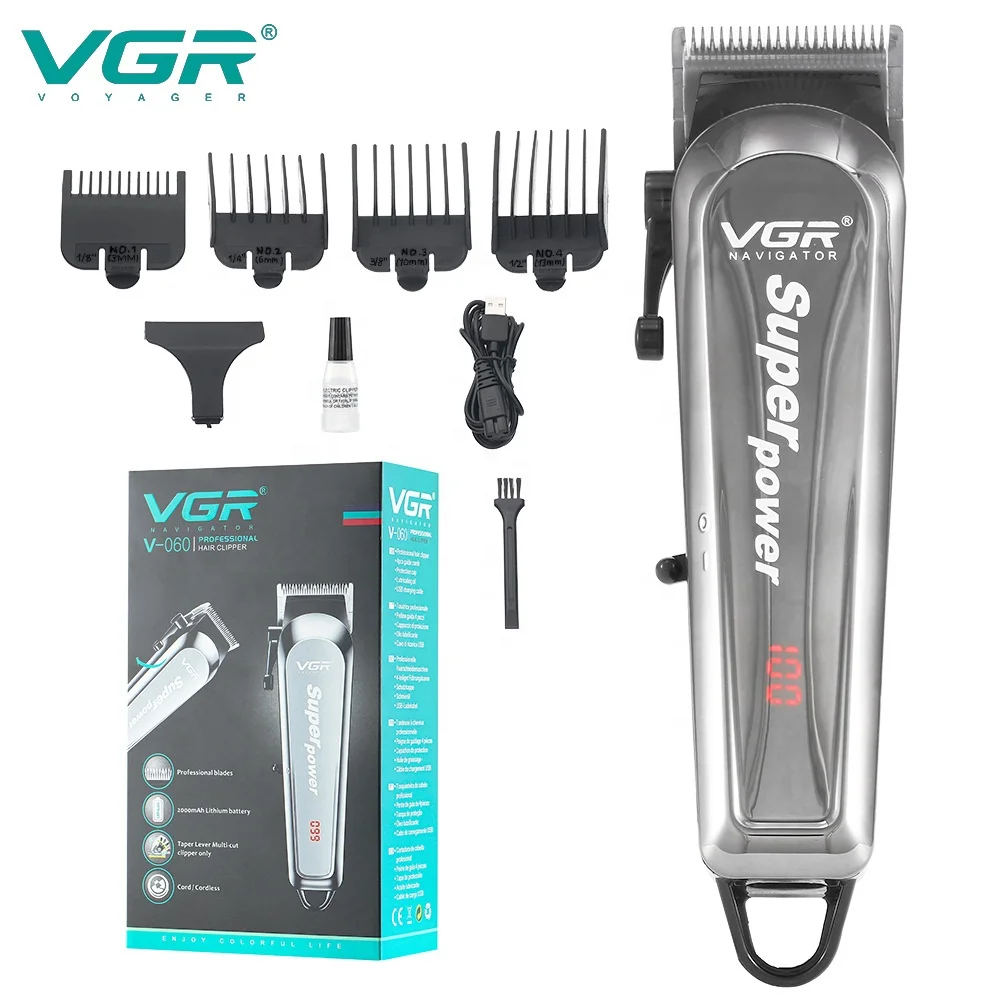 Оригинальная VGR V060 профессиональная перезаряжаемая Триммер для волос электрическая машинка для стрижки волос заточка лезвия машины